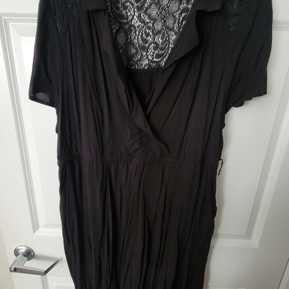 Torrid Black Lace Back Midi Dress